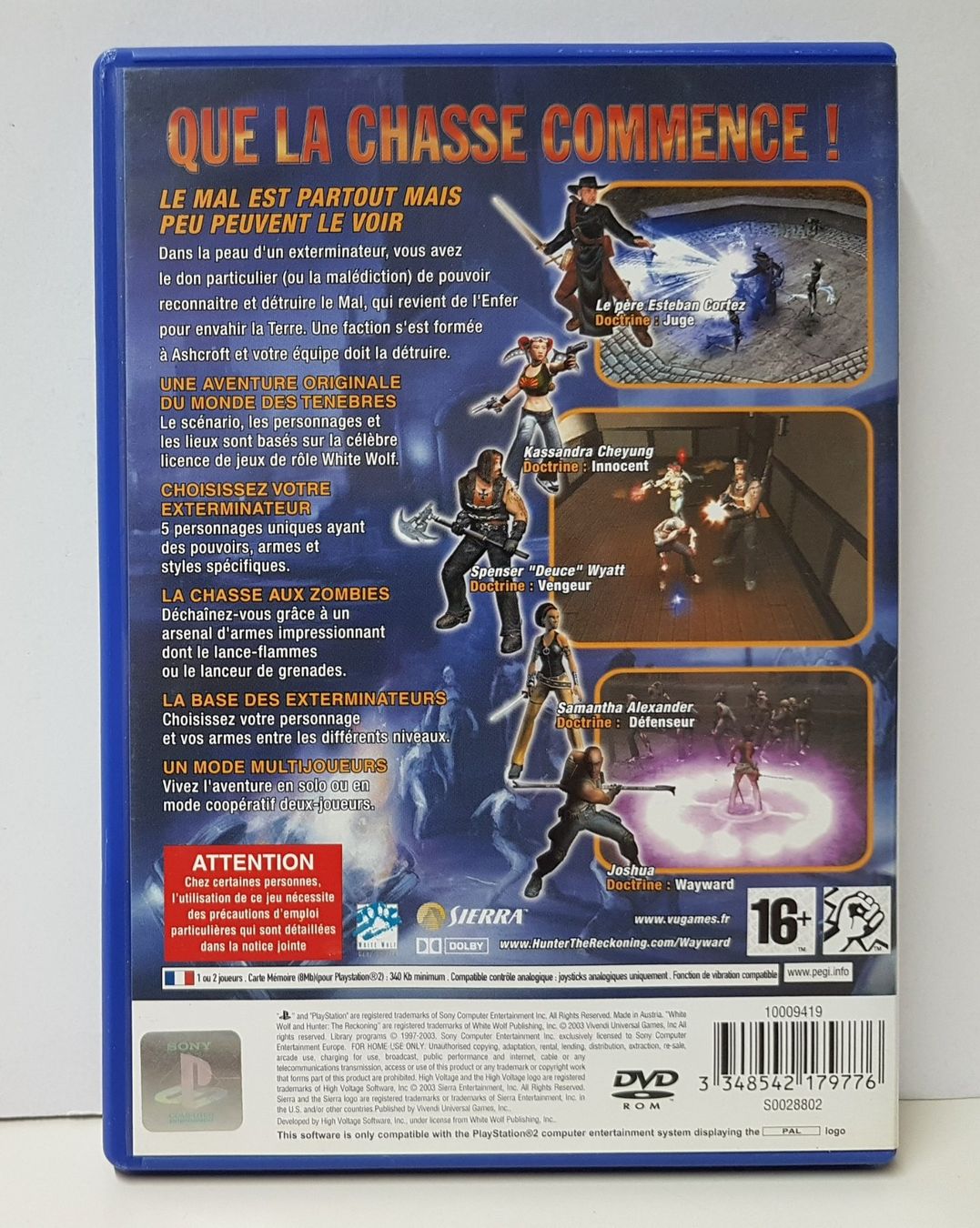 Sony Giochi: Hunter the Reckoning Wayward  / en français  PS 2 – Usato da Schüpfheim venduto da Games_Spielkonsolen 3