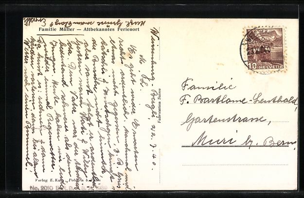 Cartoline postali: Weissenburg, Ortsansicht aus der Vogelsc – Usato da Berlin venduto da bartko-reher 1