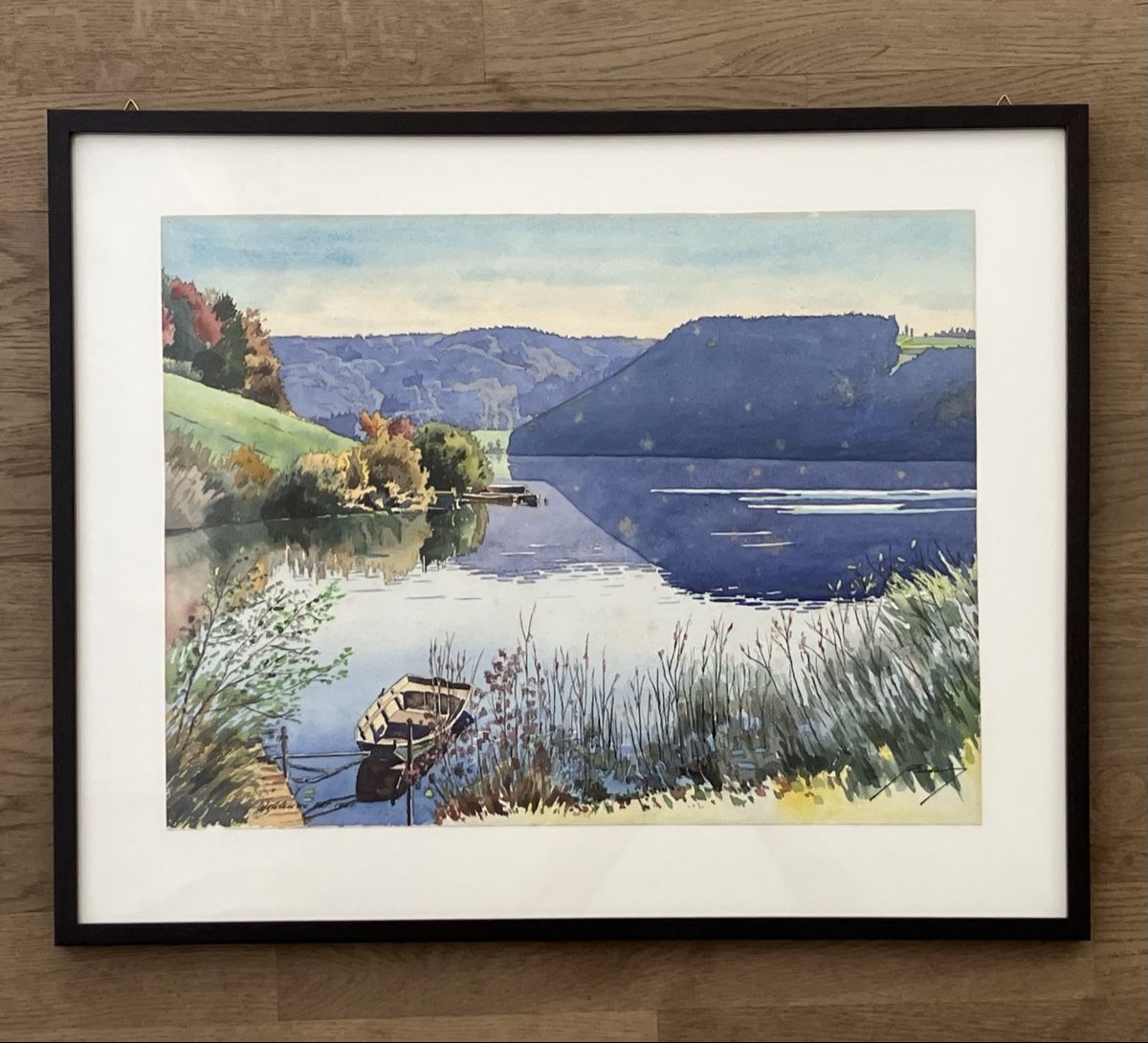 Dipinti: Wohlensee 1961 Aquarell von Armin Biber – Usato da Müntschemier venduto da Ruebezahl2067