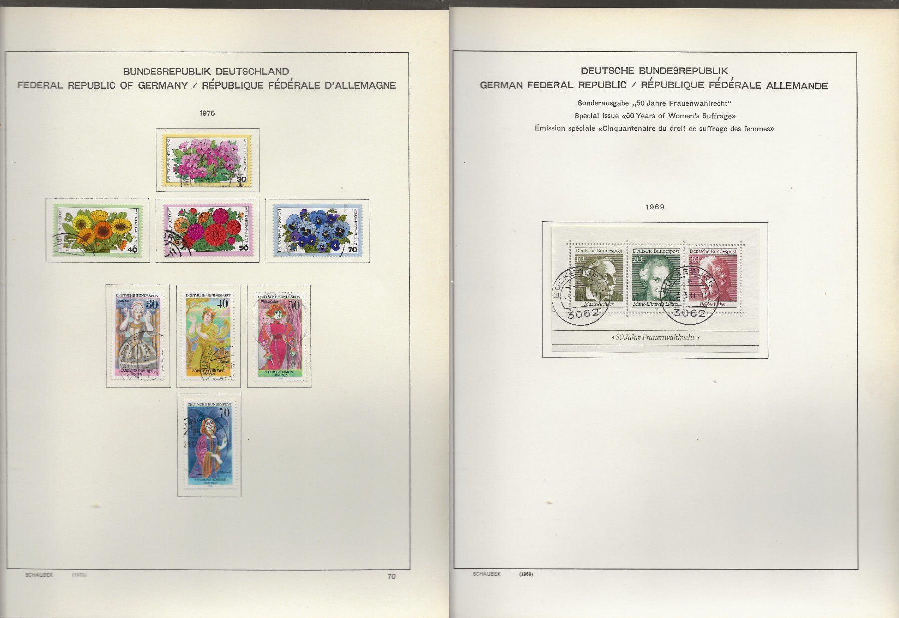 Alle Briefmarken: Marken Deutschland BRD  1975 bis 1976 – Gebraucht aus Au ZH von xelagreb01 9