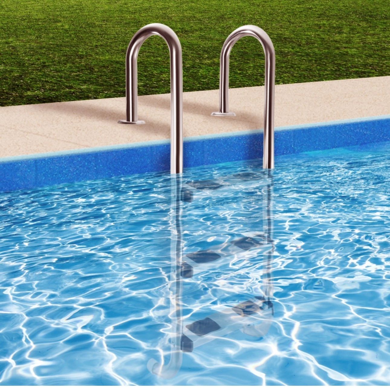 Scale: Poolleiter Einbauleiter Schwimmbad Treppe robust – Nuovo e nell'imballaggio originale da Amriswil venduto da JaJa-Express 1