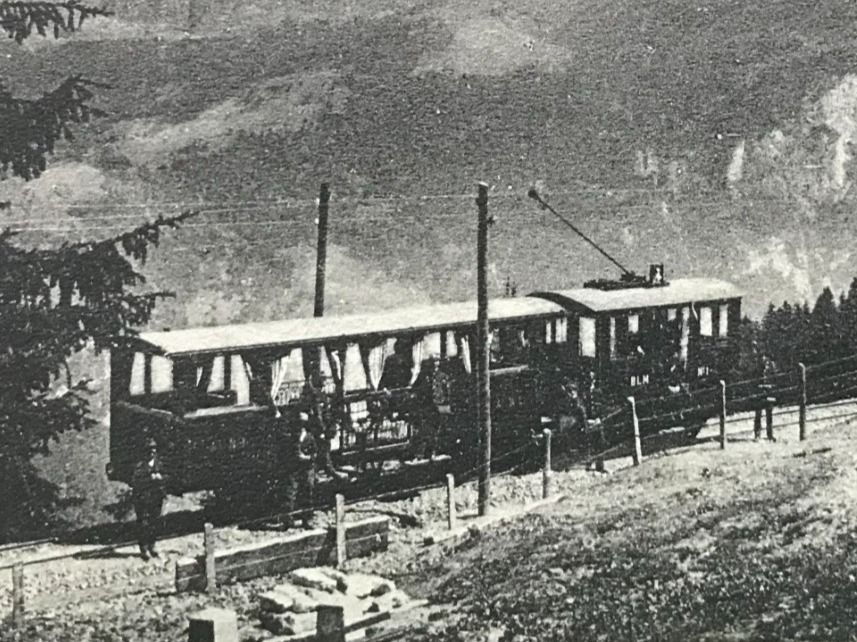 MÜRREN Elektrische Bahn, Mürrenbahn, BLM, belebt, 1905 (Gebraucht) in ...
