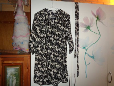 *** Blusenkleid *** / von Chicoree / schwarz/weiss