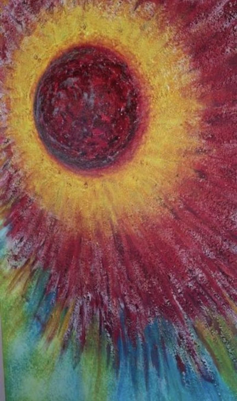 Dipinti: Gemälde Sonne bunt handmade 60×80 – Nuovo (secondo la descrizione) da Riehen venduto da Steinbock1970 1