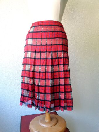 ROCK JUPE ROT HAMPEL KATALIN S 36 FALTENROCK TOP ZU BLUSE