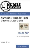 Numisbrief Hochzeit Prinz Charles & Lady Diana