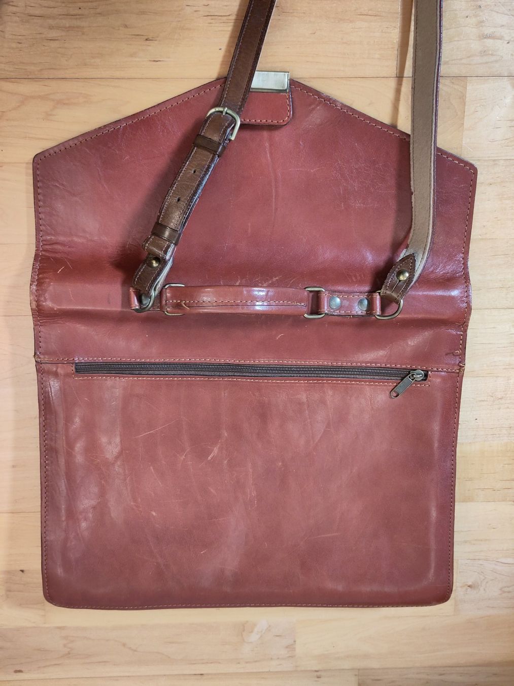 Koffer & Taschen: Ledertasche braunrot gebraucht – Gebraucht aus Meilen von Glaussonauten 3