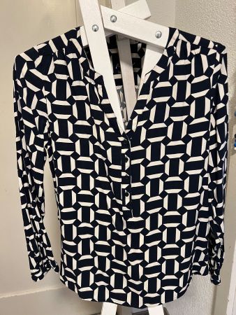 Bluse Gr. 38 StreetOne blau/beige