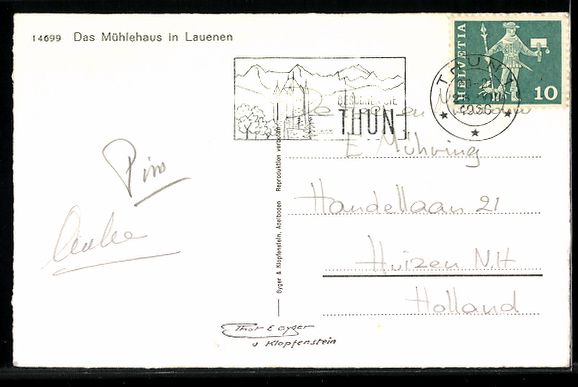 Cartoline postali: AK Lauenen, Das Mühlehaus – Usato da Berlin venduto da bartko-reher 1