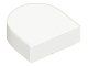 Lego White Tile, Round 1 x 1 Half Circle Extended 9 Stück