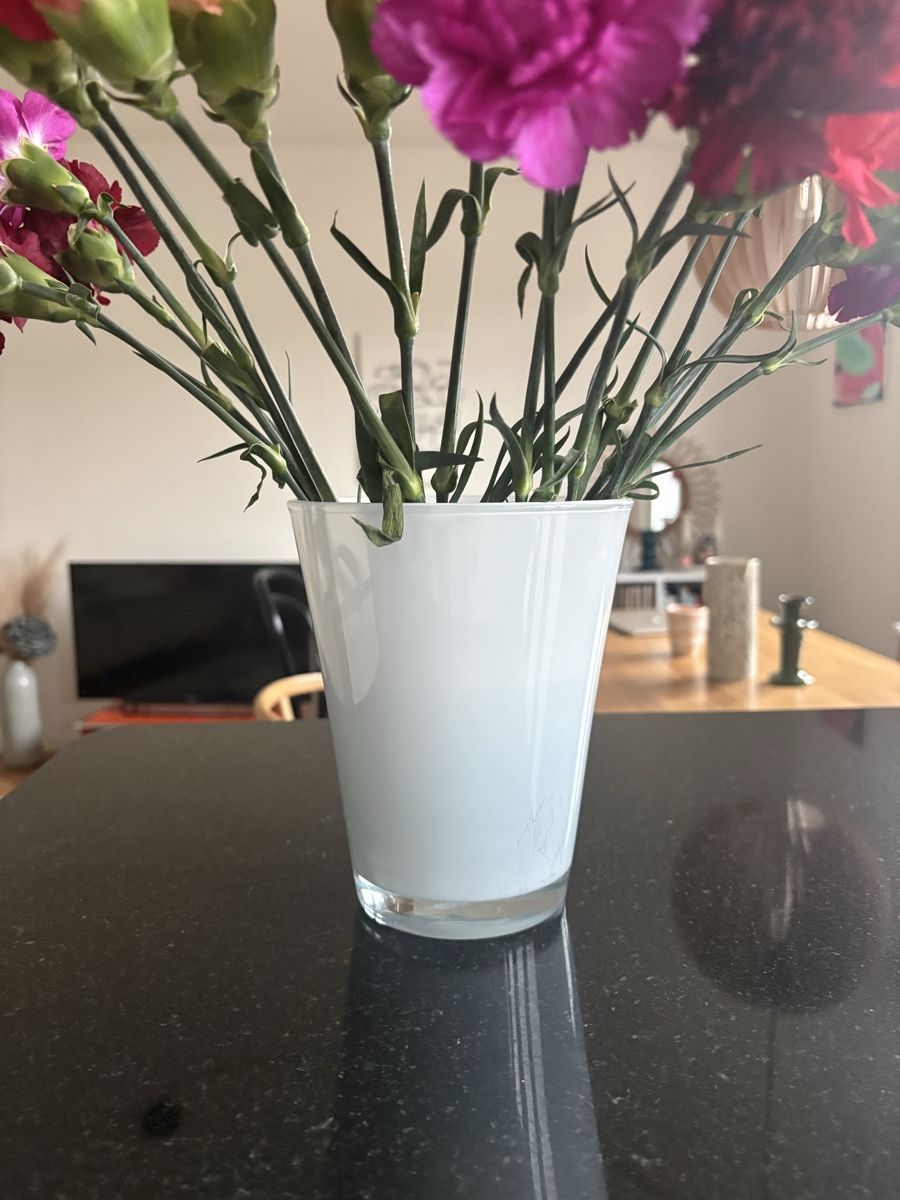 Ikea Vasi & Recipienti: Weisse IKEA Vase weiss Milchglas – Nuovo (secondo la descrizione) da Zürich venduto da chloe26