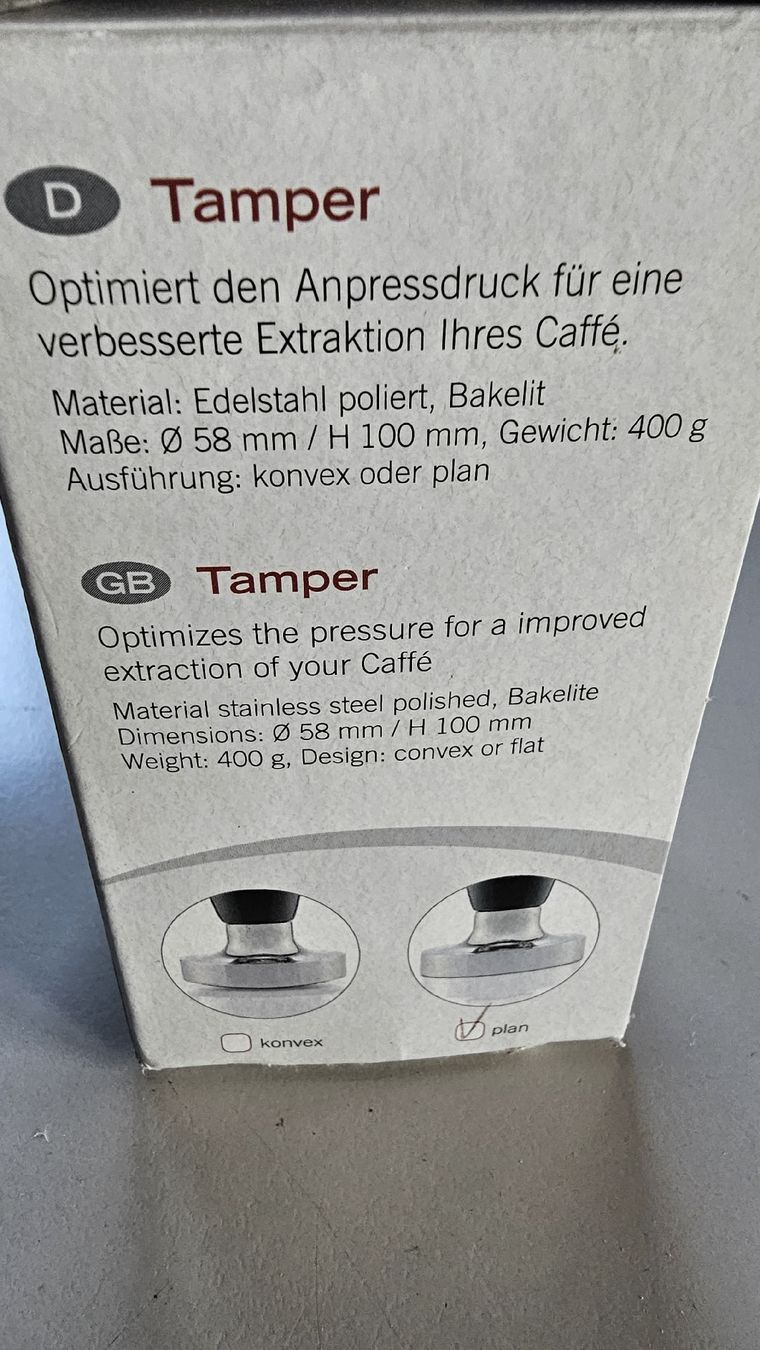 Elettrodomestici da cucina: Kaffee Tamper ECM 58mm – Nuovo e nell'imballaggio originale da Oberdiessbach venduto da 56292 2