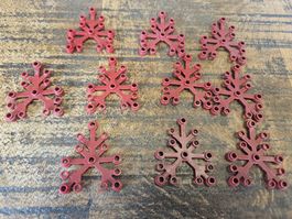 lego 2417 lot de 10 pièces Dark Red Plant Leaves 6 x 5