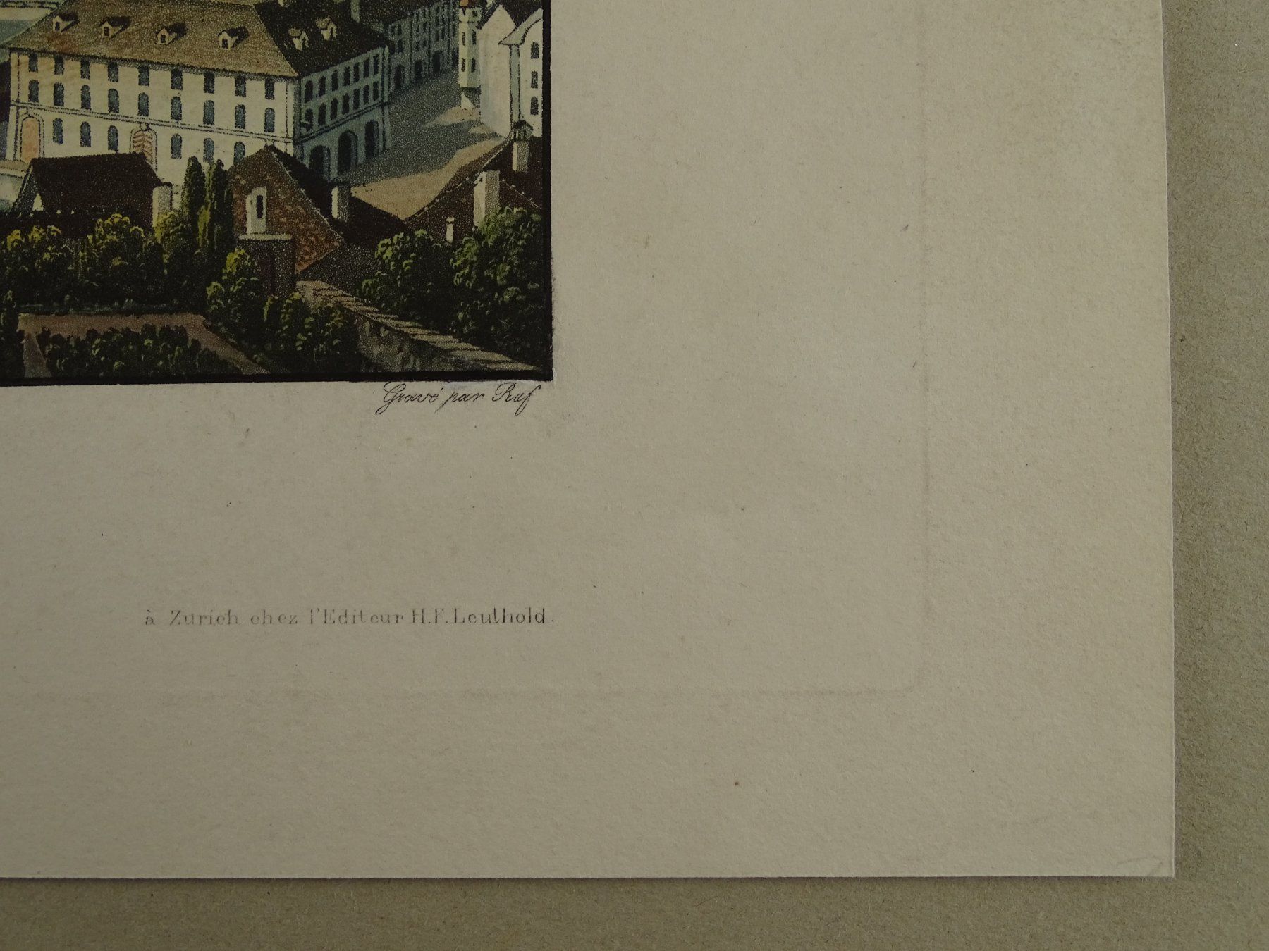Incisioni: THUN, AQUATINTA UM 1840 – Usato da Grüningen venduto da Kartensammler 5