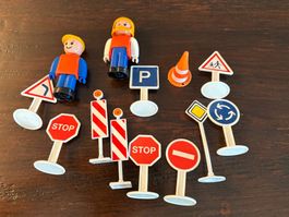 Kunststoff Strassenset / Verkehrset, Vintage, komplett!