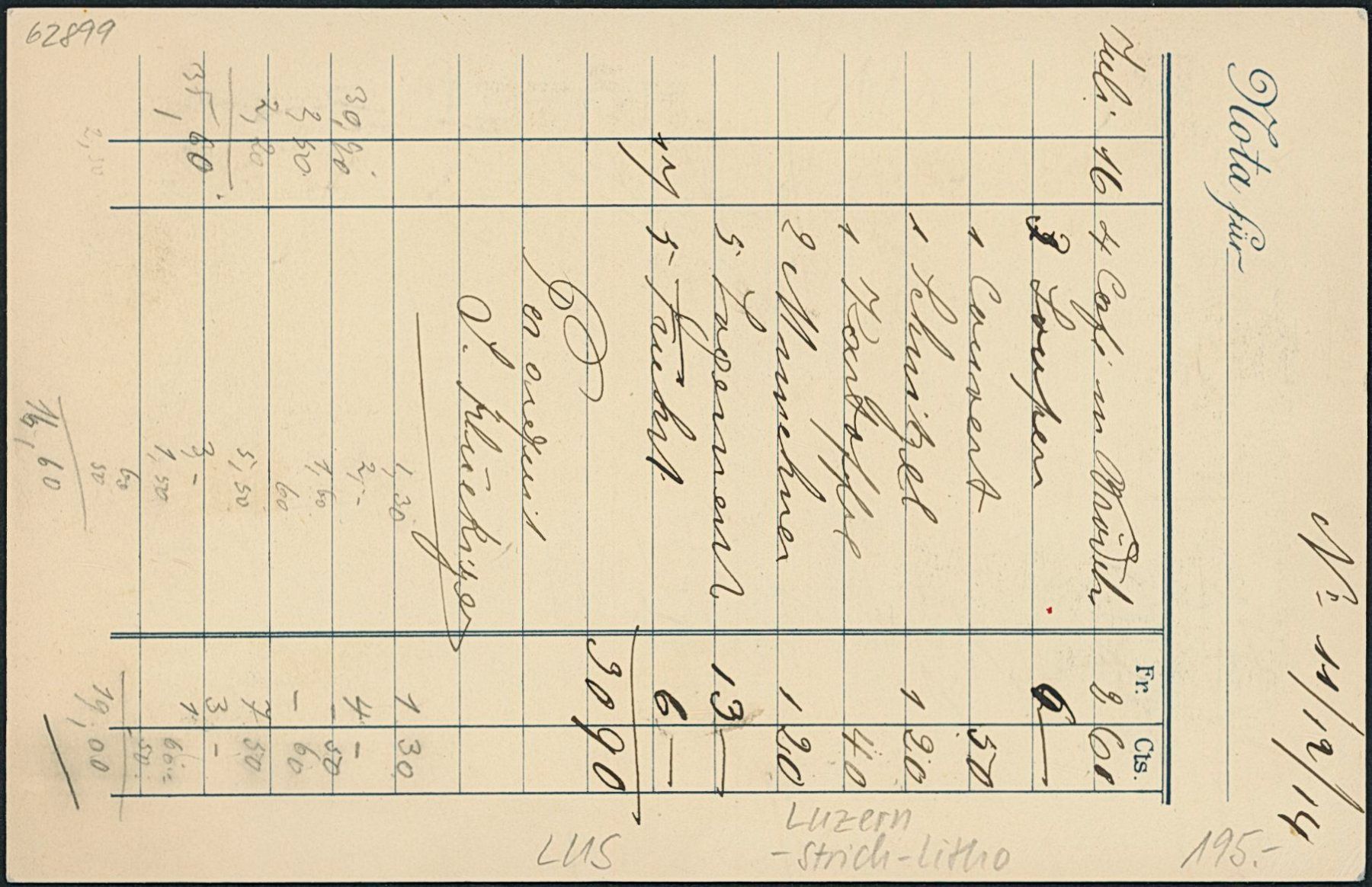 Cartoline postali: LUS Luzern - Litho – Nuovo (secondo la descrizione) da Schindellegi venduto da masutka7 1