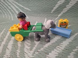 LEGO Duplo Kind (Mädchen) mit Pony und Kutsche