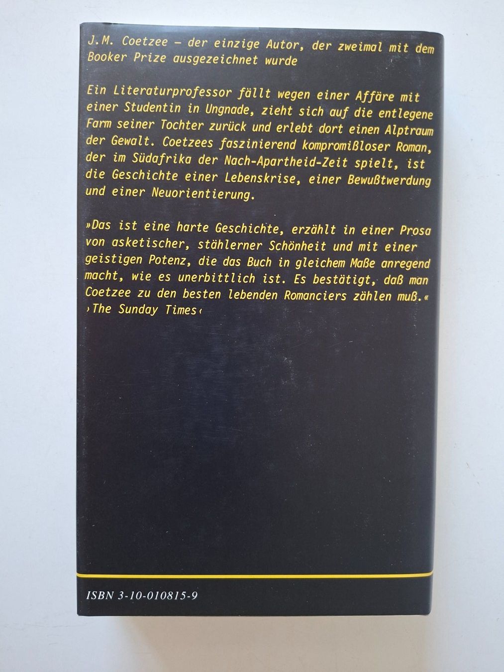 Bücher: J.M. Coetzee   "Schande"   Roman – Gebraucht aus Zürich von Daniel517 1