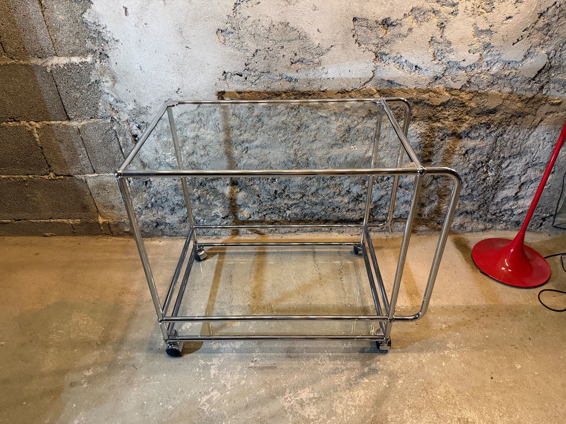 USM Dessertes: USM Haller  Barwagen aus 2xGlas & Chrom – Neuf (Voir description) à Schalunen par Schwende2 6