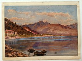 Ansicht von BAVENO am Lago Maggiore, Aquarell von 1913