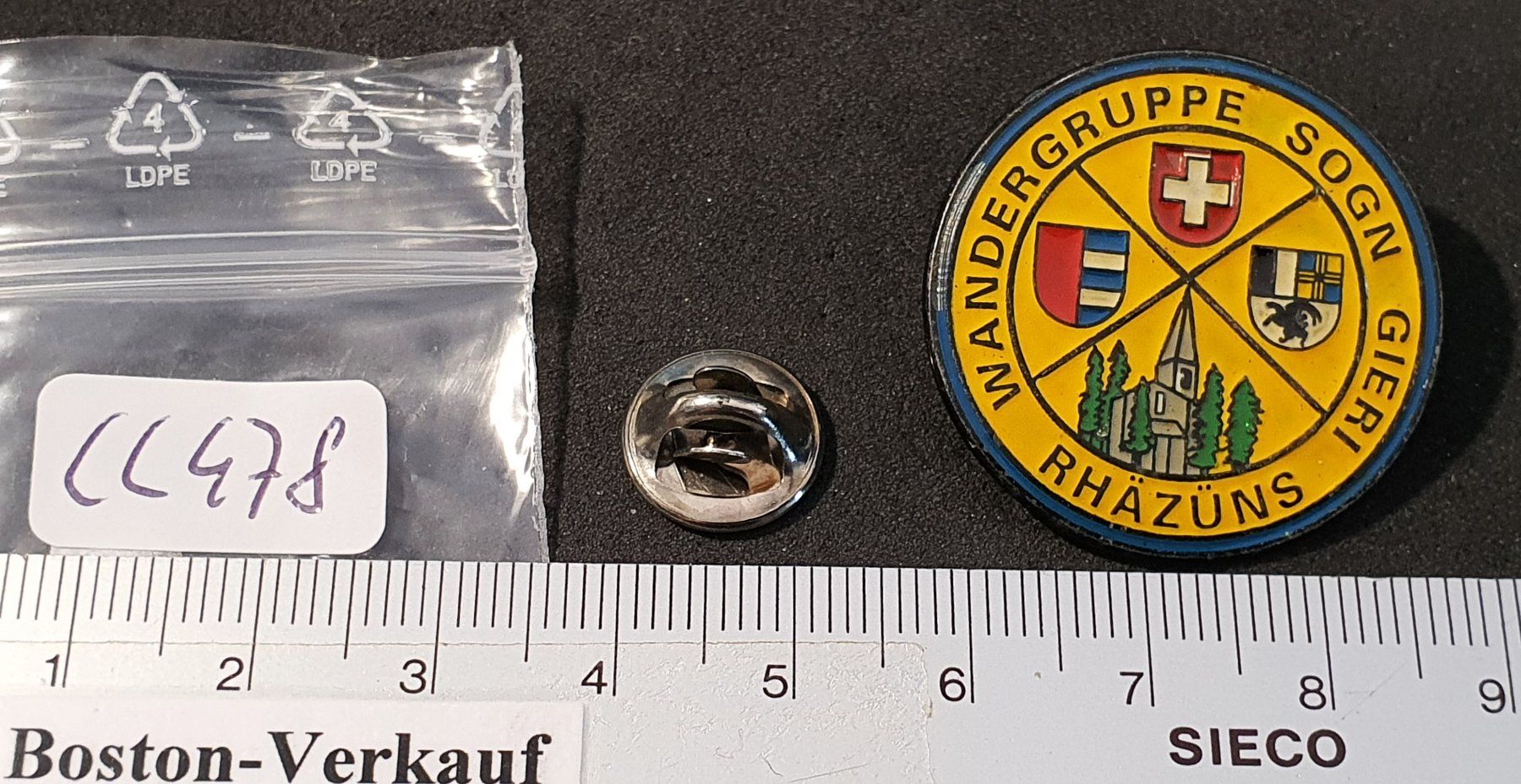 Placchette & Badge: CC478 - Pin Wandergruppe Sogn Gieri Rhäzüns – Usato da Reinach BL venduto da Boston-Verkauf 1