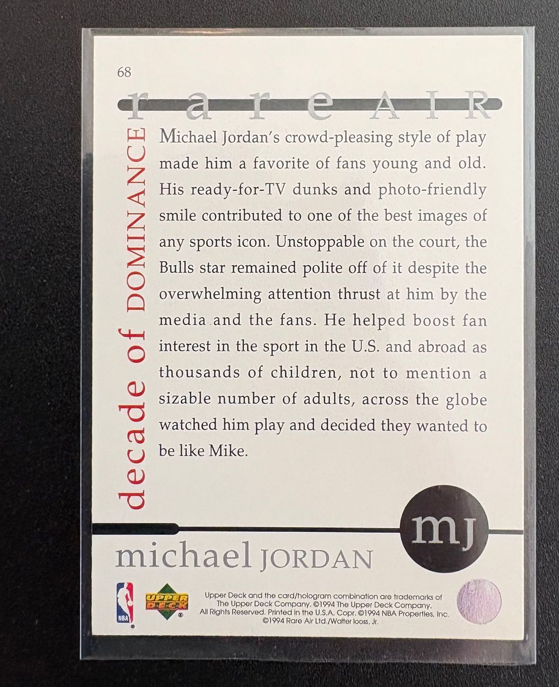 Nba Carte collezionabili: NBA Michael Jordan Rare Air Card – Nuovo (secondo la descrizione) da Muttenz venduto da joba23 1