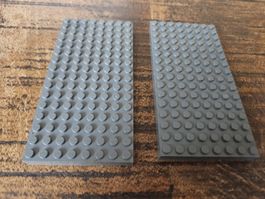 lego 4204 lot de 2 pièces Dark Bluish Gray Brick 8 x 16