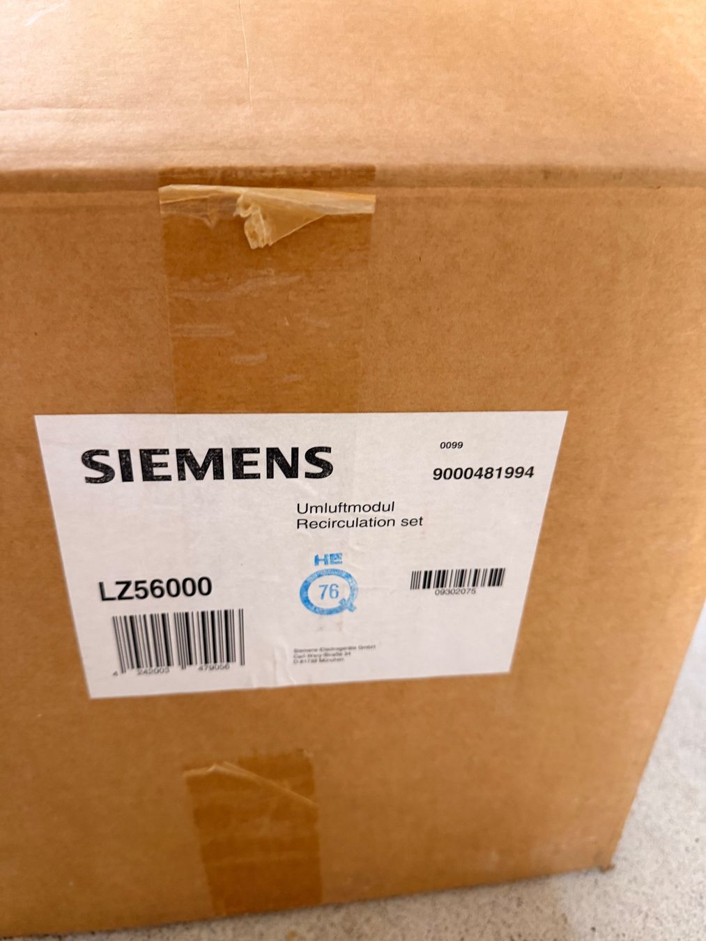 Siemens Dampfabzug: Siemens Umluftmodul – Neu und originalverpackt aus Zürich von SwissBiker24 1