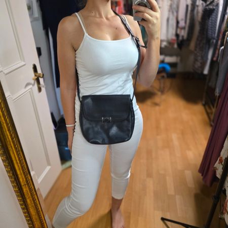 Vintage Ledertasche – dunkelgrau, hochwertig