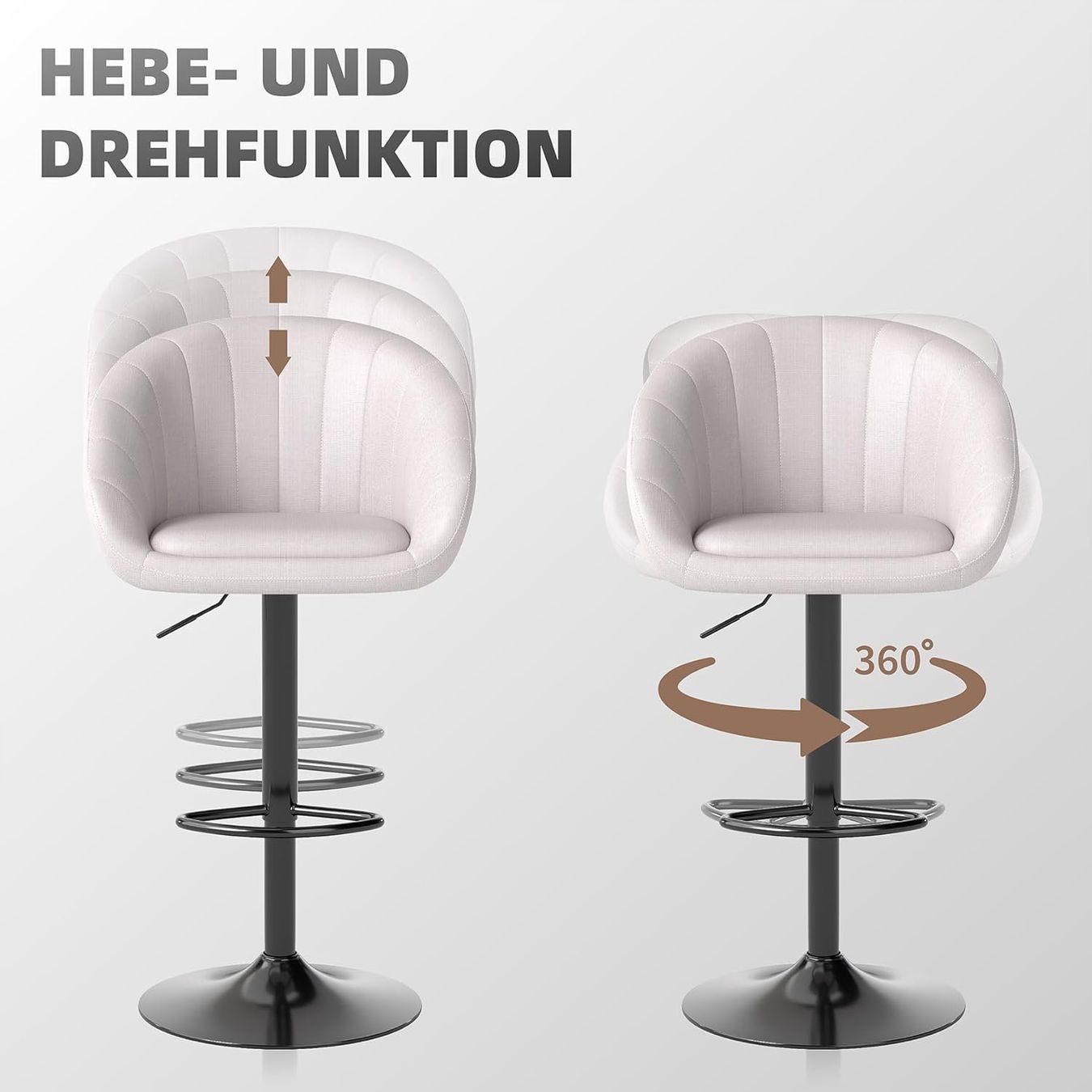 Sgabelli: Barhocker 4er Set höhenverstellbar Beige – Nuovo e nell'imballaggio originale da Schaffhausen venduto da che_p9xl 5