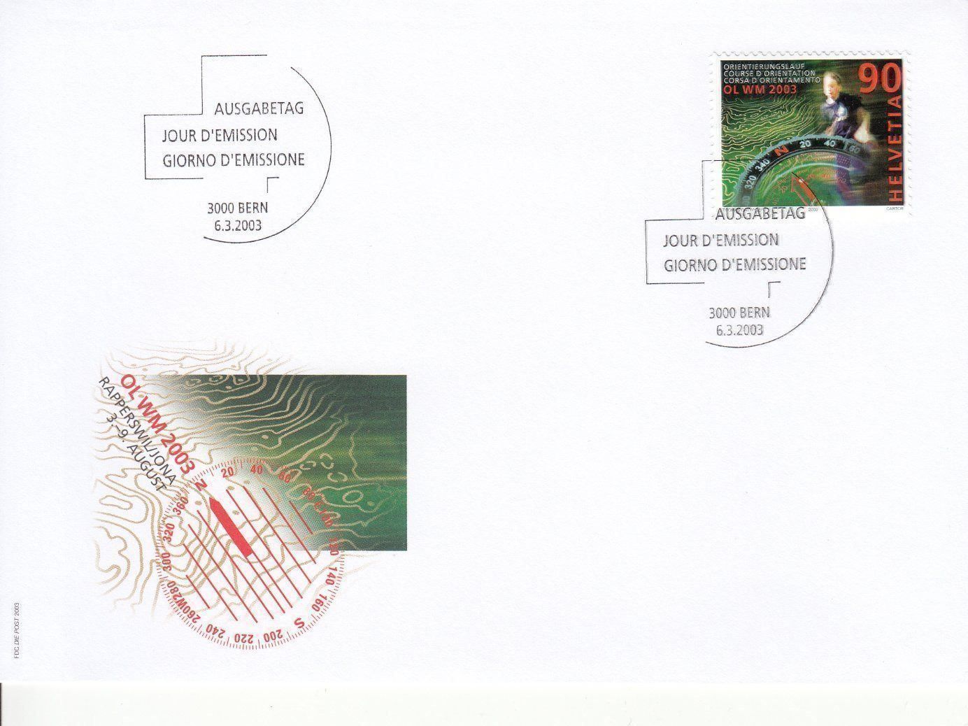 Tutti i francobolli: SBK 1080 - 1083, 4 FDC 2003 – Usato da Bürglen TG venduto da StampGraf 4
