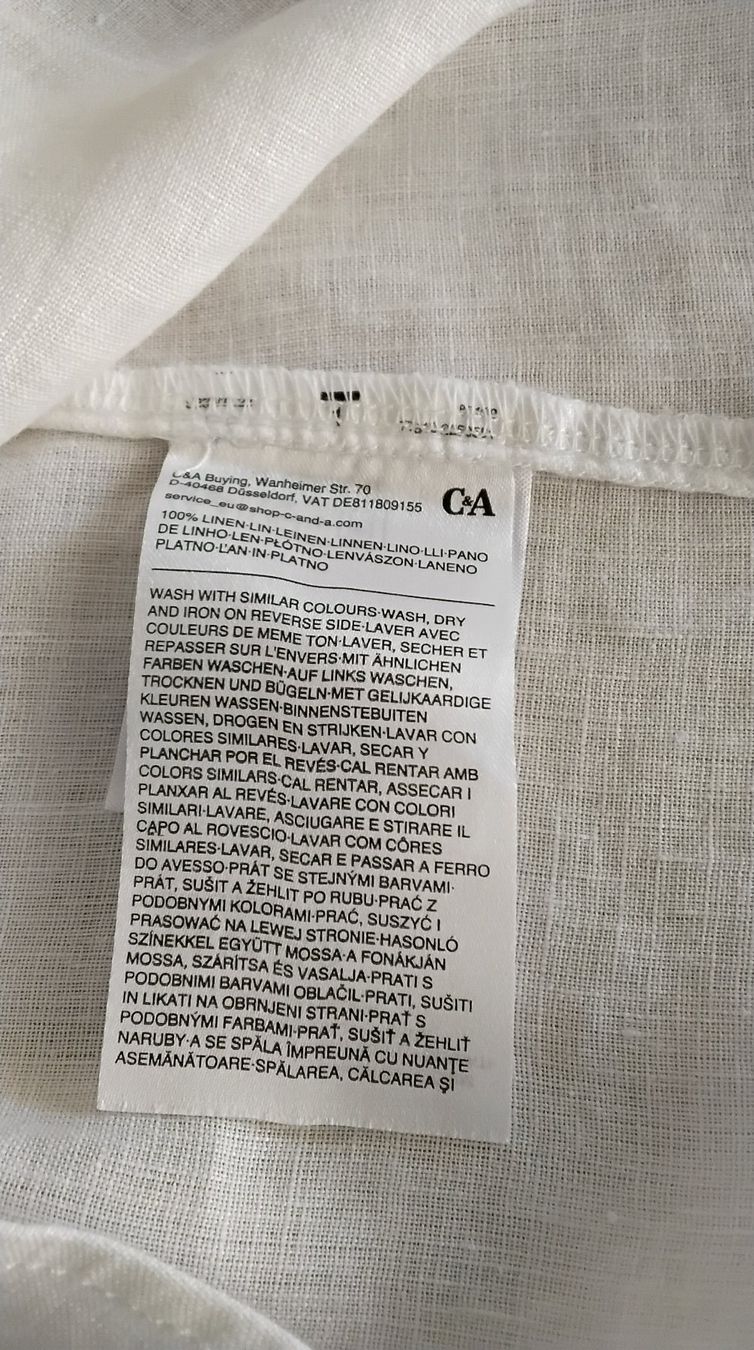 C&A Chemisiers: Kurzarmbluse weiss Leinen Grösse S-L NEU – Neuf (Voir description) à Rupperswil par Joggi023 5