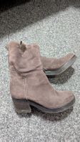 Braune Wildleder Stiefeletten Gr. 40