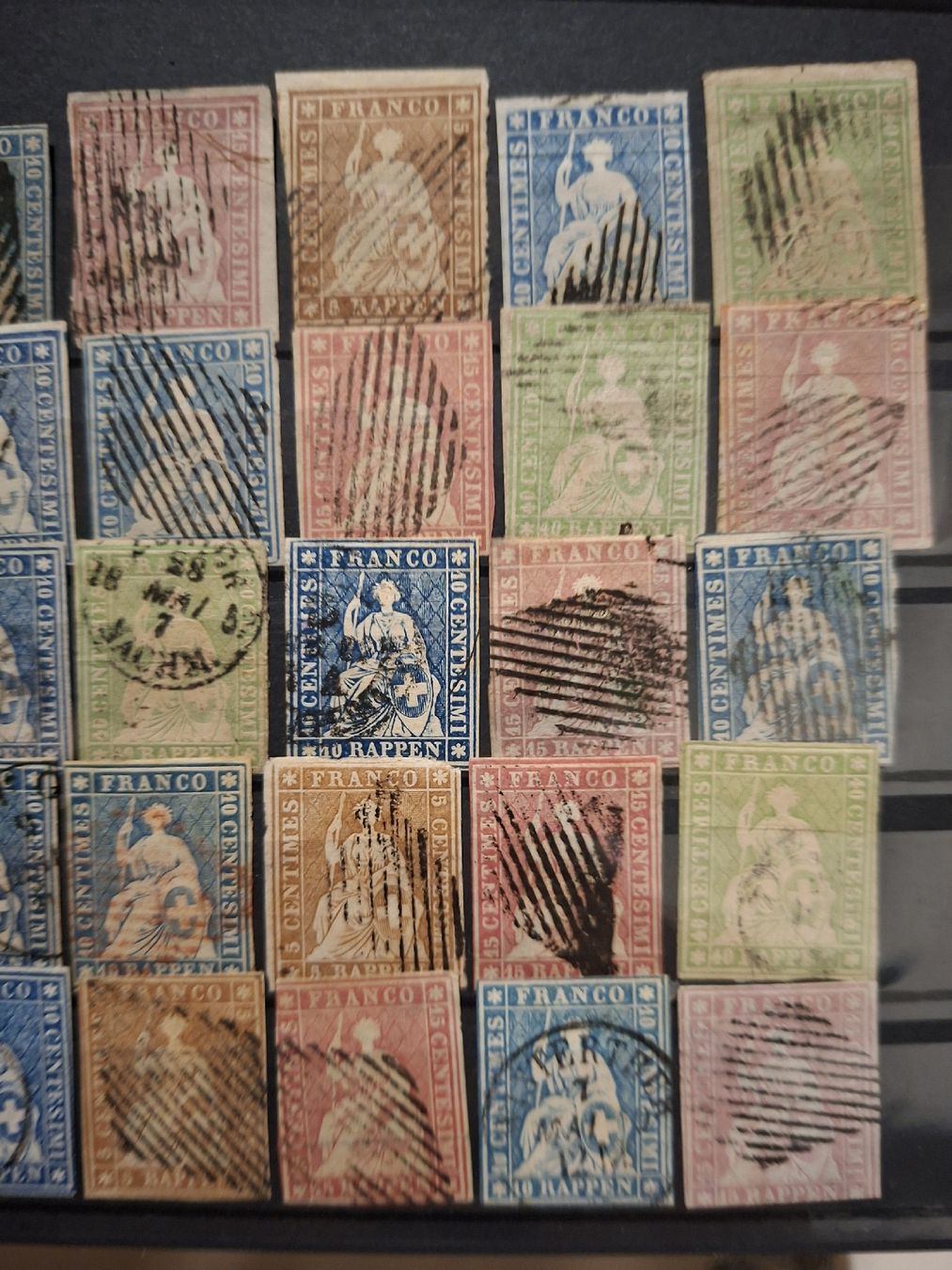 Alle Briefmarken: Strubel Lot 45Stk.  – Gebraucht aus Balgach von SIMEON27 1