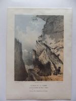 Gemmi Leukerbad getönte Lithogarphie