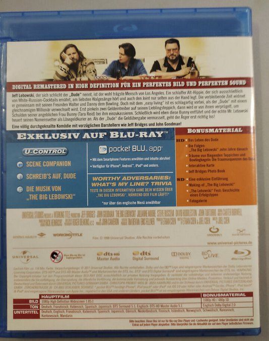 Tutti i DVDs: The Big Lebowski - Blu-ray Disc - Top Zustand! – Usato da St.Galllen venduto da elkaphone 2