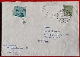 BASEL SPRECHER TAXIERT NACHPORTO 20 RP BERN 1971