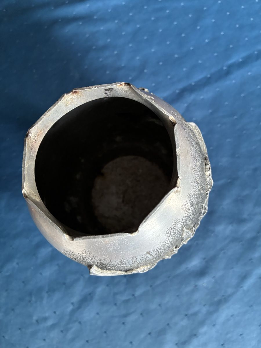 Vasi & Recipienti: antike silberfarbene Metallvase Art Deco – Usato da Dornach venduto da Rosengarten 5