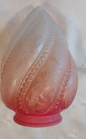 Lamp Shade Glas Vintage Ornamentiert Alt Rosa 50er