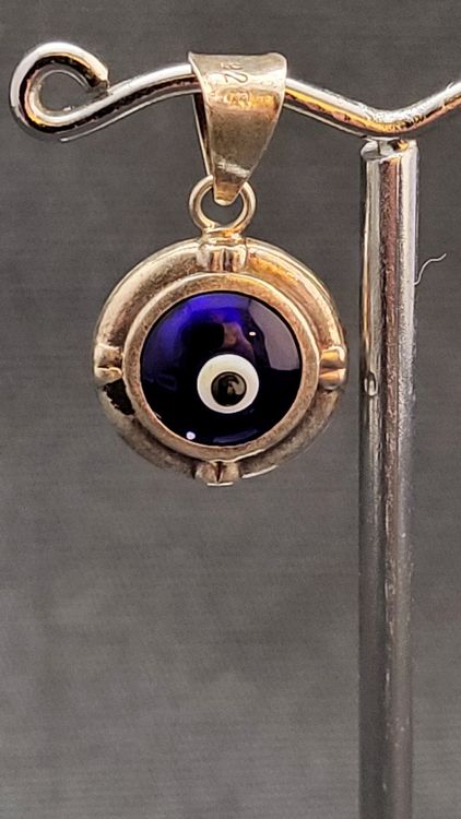 9 Karat Gold Hologramm Anhänger - Auge (Oval