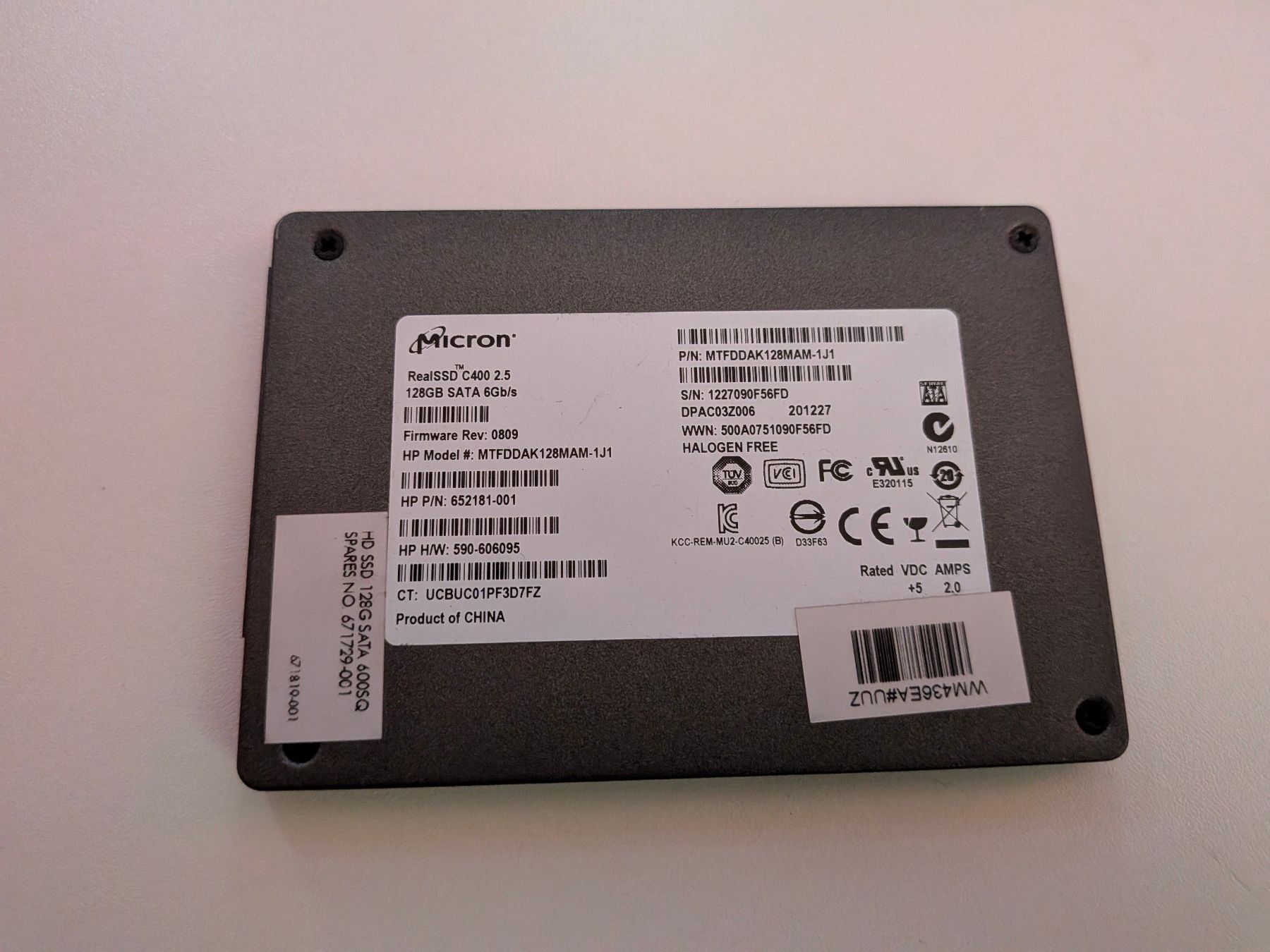 Dischi rigidi: Micron C400 128GB SATA-III SSD – Usato da Amriswil venduto da hardware_uschi