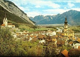 DOMAT EMS Blick gegen Chur