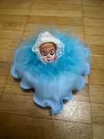 Bambola clown bambina, con cappellino e tutu blu