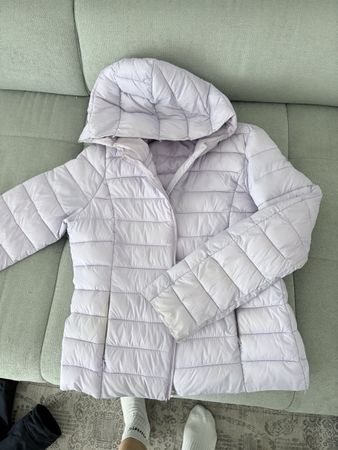 Damen Steppjacke mit Kapuze fliederfarben guter Zustand