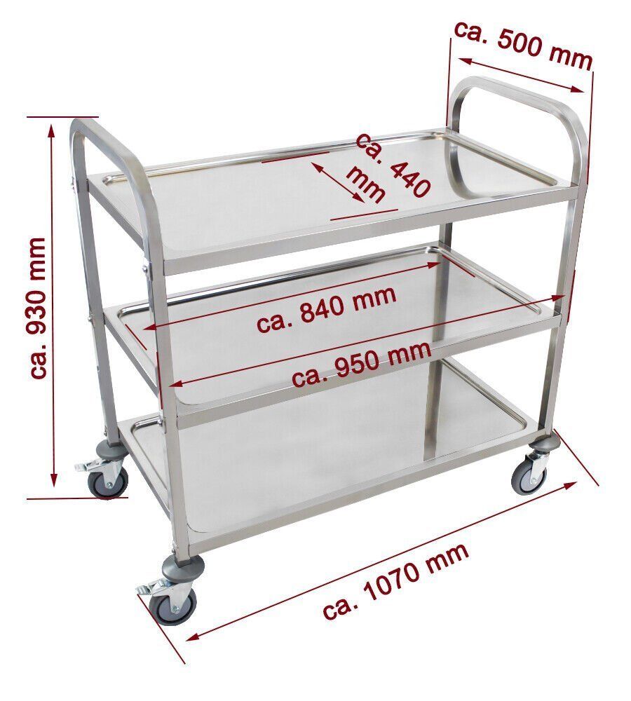 Altro per Gastronomia & Hotel: Beeketal BSW-3a Edelstahl Servierwagen – Nuovo e nell'imballaggio originale da Bottighofen venduto da zaap 3