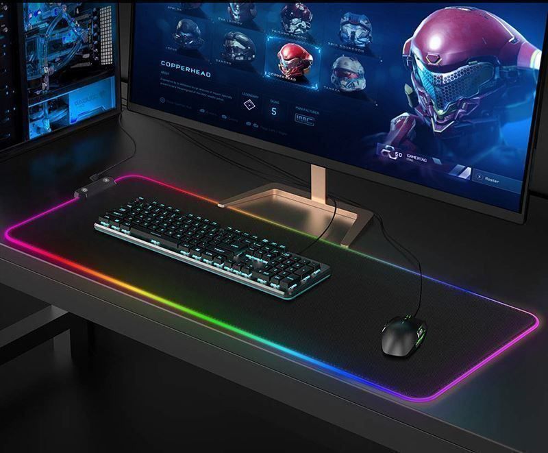 Tappetini per mouse: RGB Gaming Mauspad LED Mousepad Maus Mat – Nuovo (secondo la descrizione) da Thun venduto da nuonuo