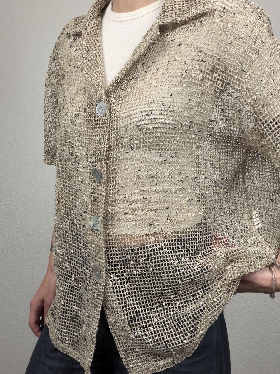 Chemisiers: Vintage Mesh Blouse Size XL – D'occasion à Knonau par Grapesvintage 3