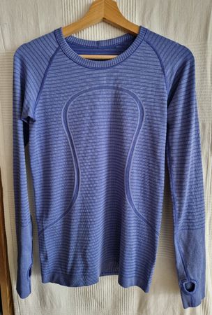 Lululemon blau/lila Swiftly Tech langarm Sport Grösse S/M