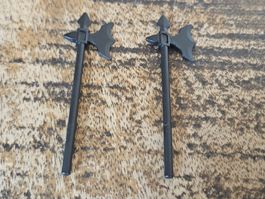 lego 6123 lot de 2 pièces Black Minifigure, Weapon Axe,