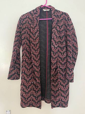 Miss Selfridge Blazer Gr. S 36 Vintage schwarz rot Top